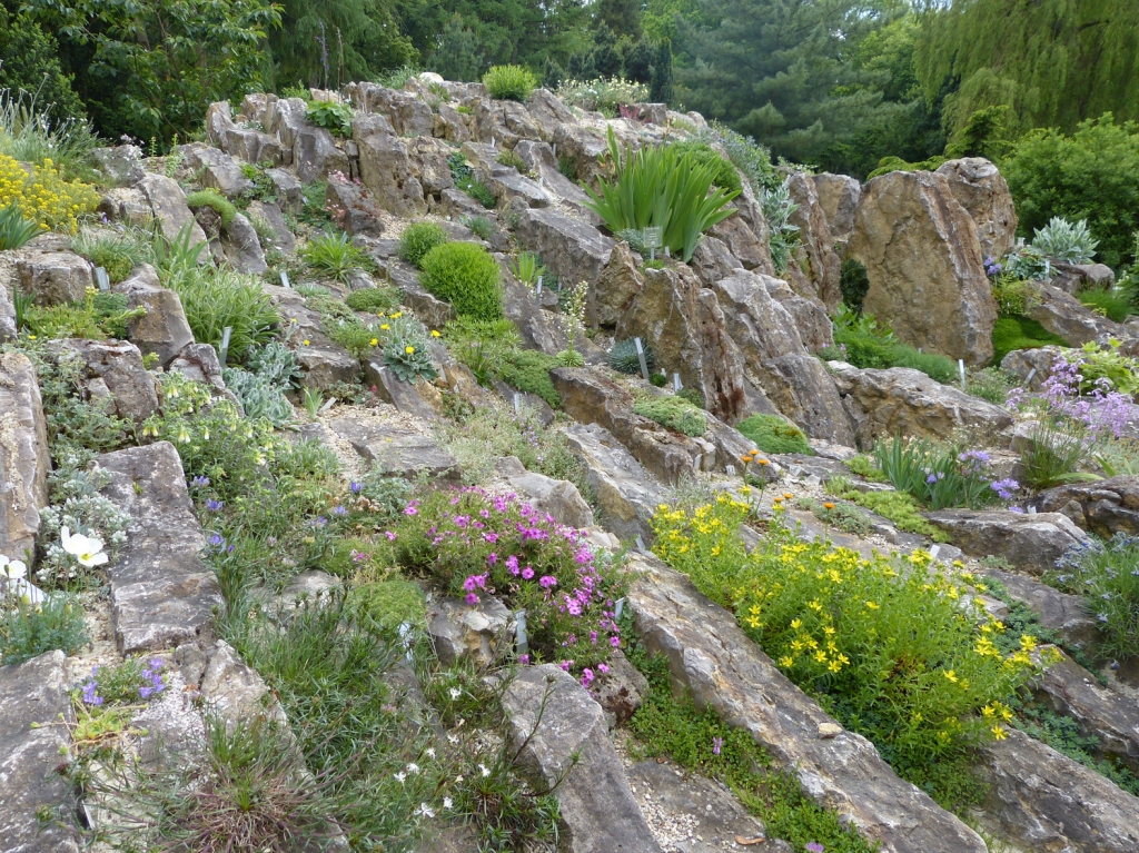 Der Steingarten im botanischen Garten Hof