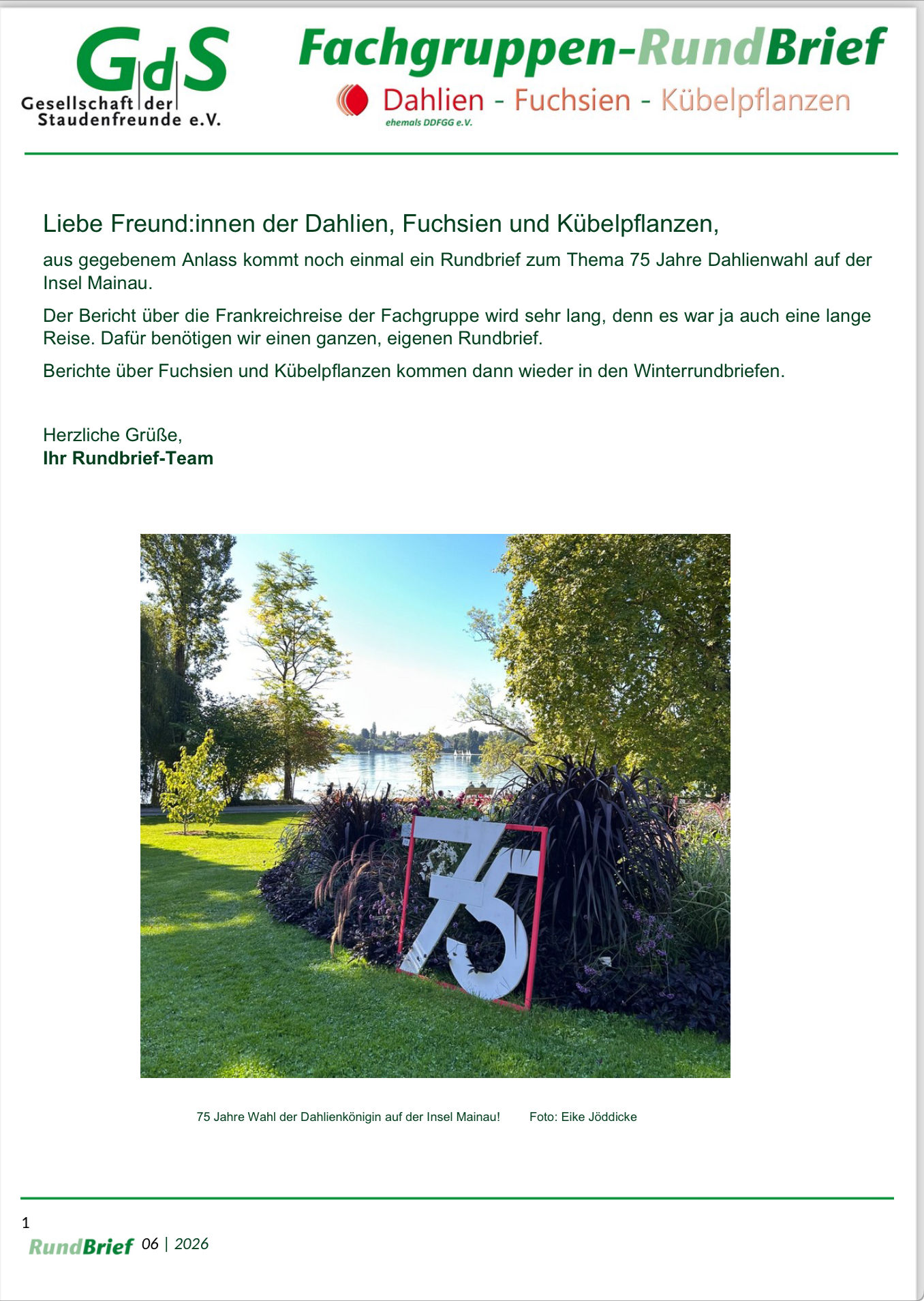 Aktueller Rundbrief